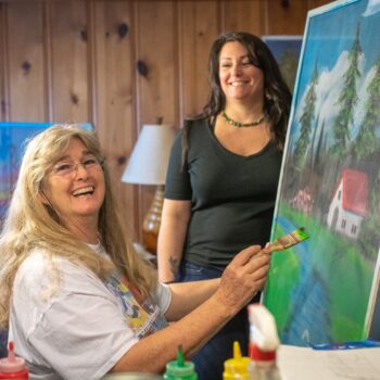Screen Painting Anna Pasqualucci and Lisa Penn
